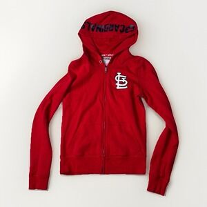 VS PINK St Louis Cardinals Hoodie Zip Up Red Take Me Home Graphic Small